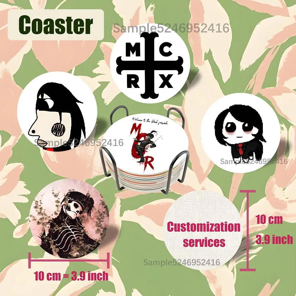 

Gerard M-My Chemical Romance 2D Wooden Coasters Furniture Decoration Gift Party Decoration Desktop Protection