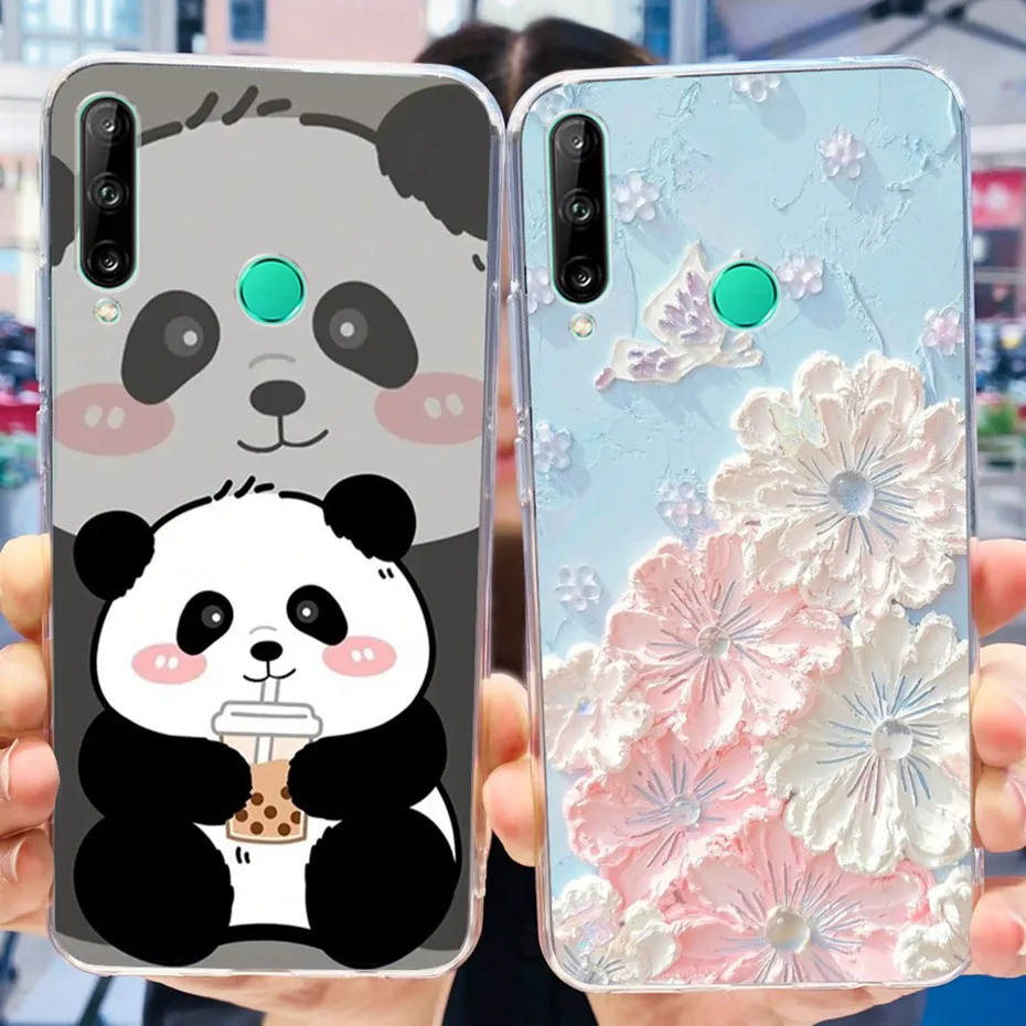 Lovely Printing Case For Huawei Y7p ART-L28 ART-L29 Clear TPU Soft Silicone Back Cover For Huawei Y7P 2020 Phone Cases