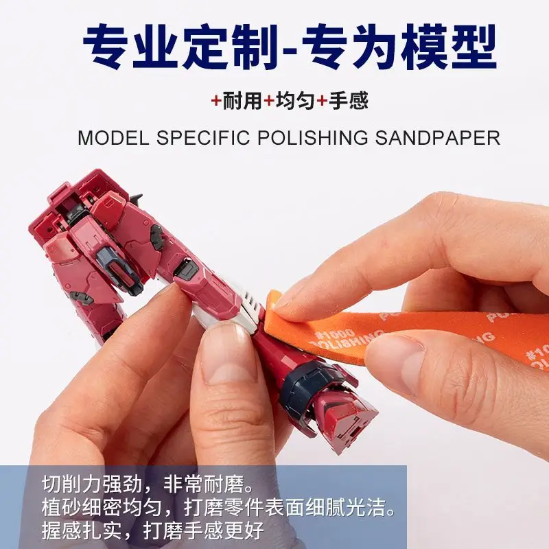 Sponge Sandpaper for Model Kit Grinding, Wet Dry Use, Washable & Reusable Polishing Sandpaper view 3