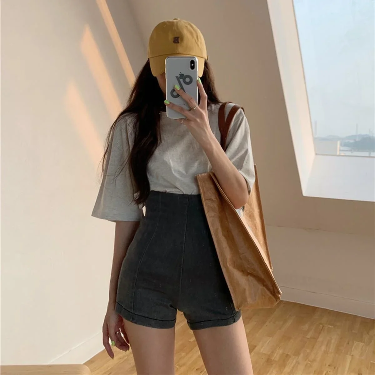 

Denim Shorts Women's Summer Super High Waist Elastic Skinny Casual Pants Clothing Women Pants Summer Shorts