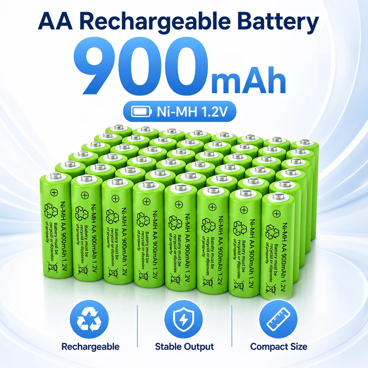 

High Capacity AA 900mAh Ni-MH Rechargeable Battery 1.2V Replacement Battery For Electric Razor Household Electronics