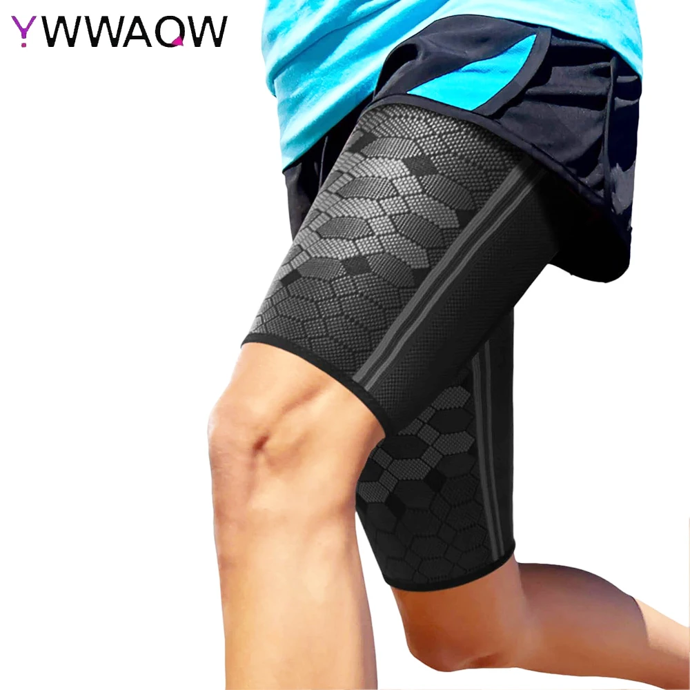 

1Pcs Thigh Compression Sleeve for Women Men,Breathable Leg Wraps Medical Hamstring Compression Sleeve, Hamstring Brace Support