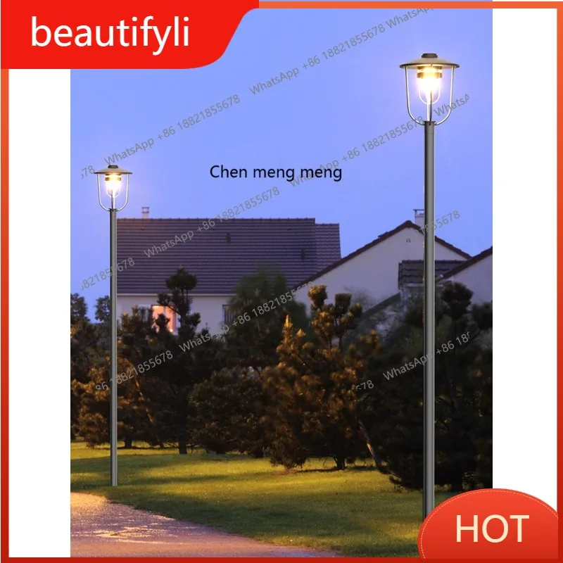 

L6080 Simple courtyard outdoor solar pole light view block villa garden garden road light
