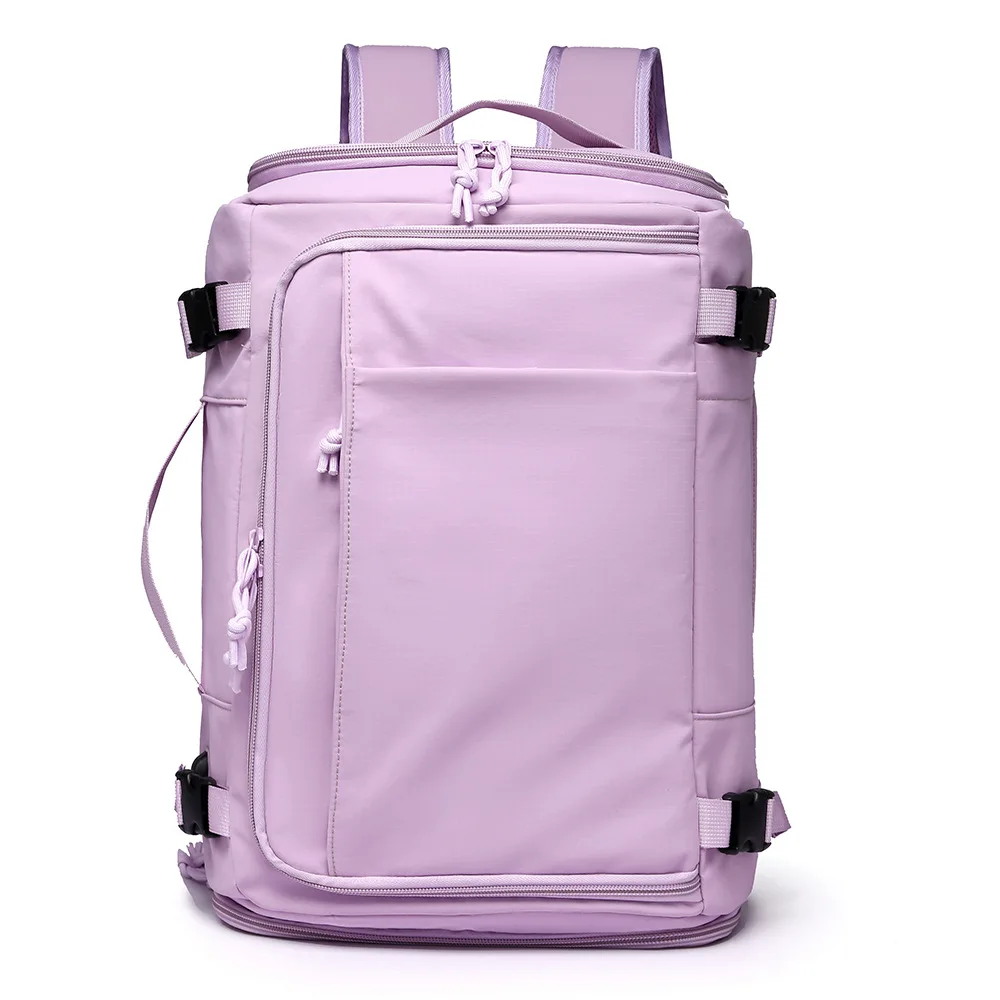 

Sleek open top box style backpack crafted for outdoor use balances minimalist design with functional breathability
