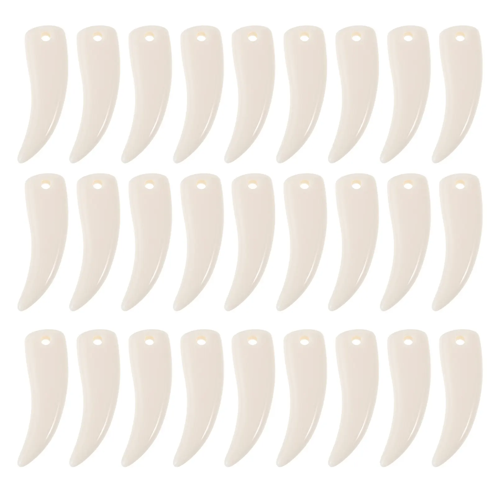 40Pack White Teeth Charms Resin Pendants Craft Accessories DIY Jewelry Necklaces Bracelets Earrings Handmade Tooth Jewel