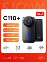 C110+ 4K30fps Action Camera 6-Axis GYRO Flash Explosion  WiFi Remote 1050mAh Sports DV Portable Helmet Motorcycles