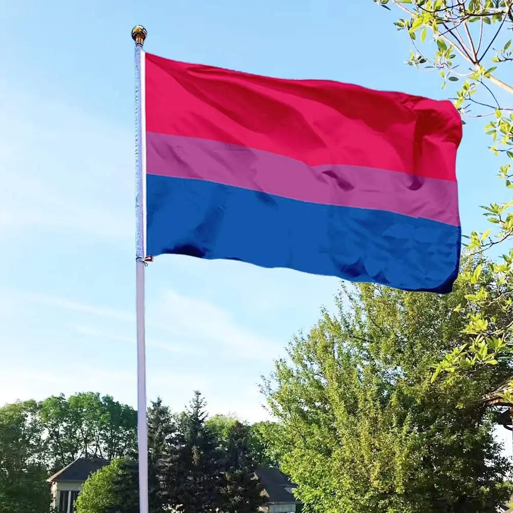 

Bisexual Pride Flag - 3x5 Ft Rainbow Pride Flag for Outside - Double Side with Brass Eyelets for Bisexual Party Decor, LGBT Part