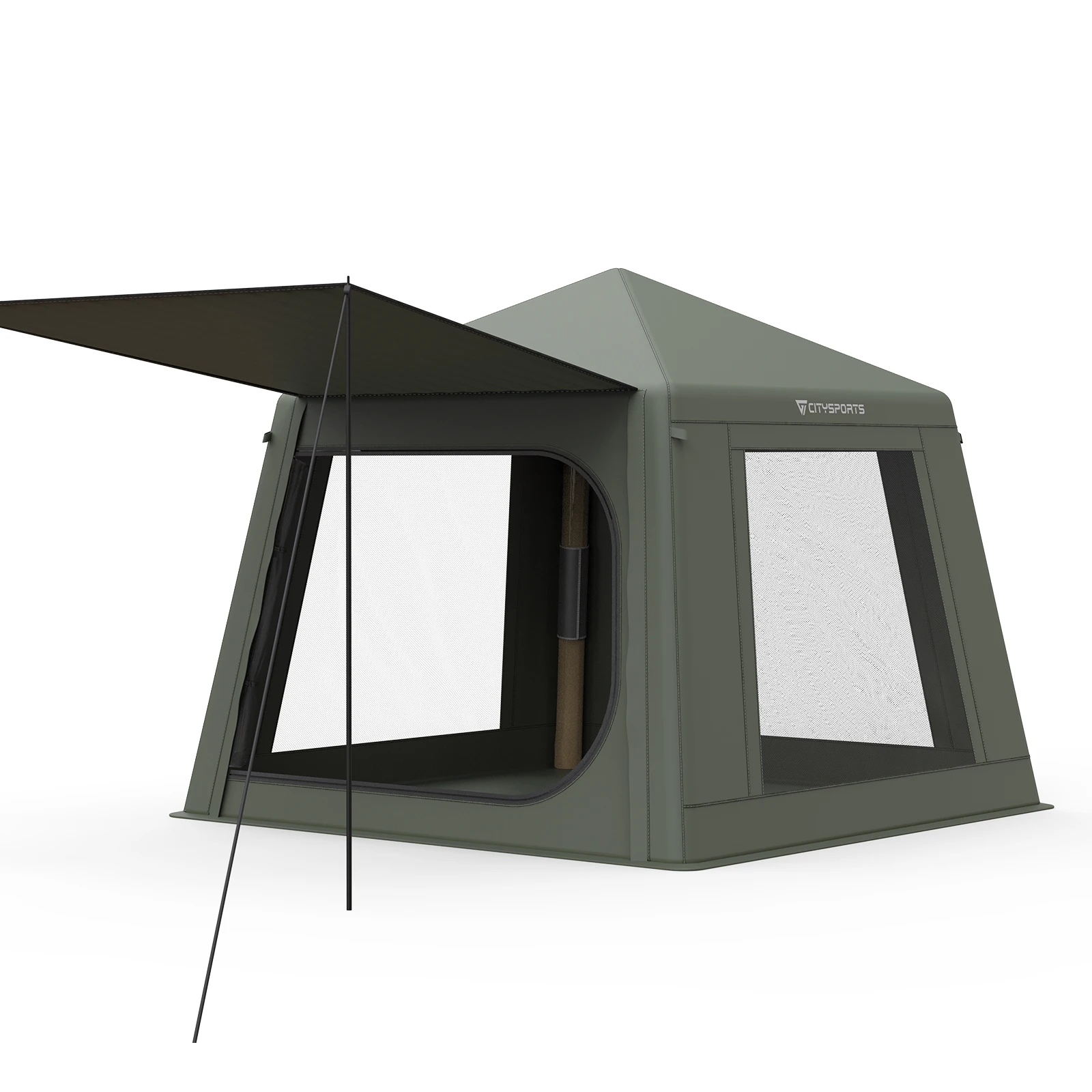 CITYSPORTS PRO Zelt, aufblasbares Zelt, Campingzelt, großzügiges Platzangebot, einfacher Aufbau, winddicht & UV-Schutz, reißfestes Gewebe