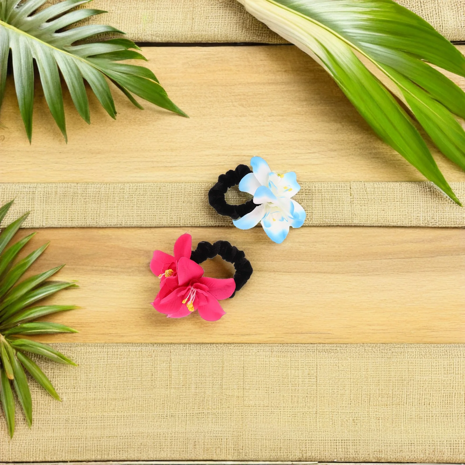 

5 Pcs Simulated Flower Hair Rope Fabric Ties Curly Ponytail Cute Elastic Scrunchies Cloth Floral Holder Decorative Bridesmaid