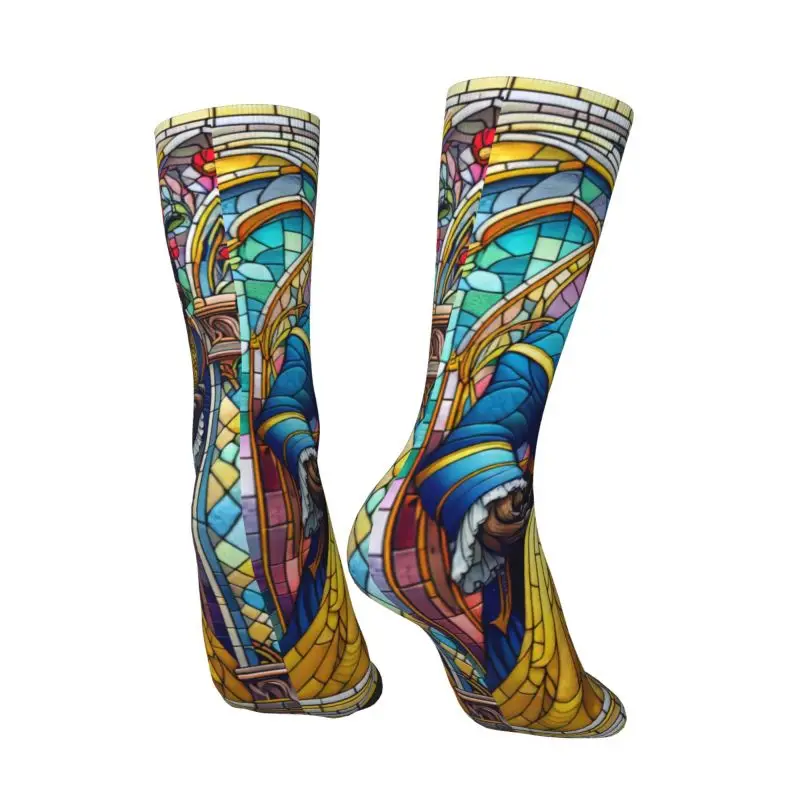 Cool Men Belle Princess Beauty And The Beast Dress Socks Unisex comodi calzini caldi stampati in 3D