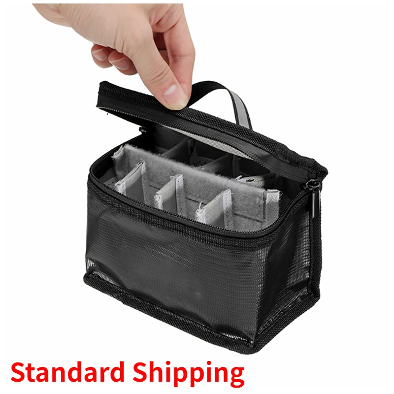 

155x115x90mm Fireproof Explosion-Proof Safety Bag Built-in 8 Compartments for RC Model Airplane Helicopter FPV Drone Batteries