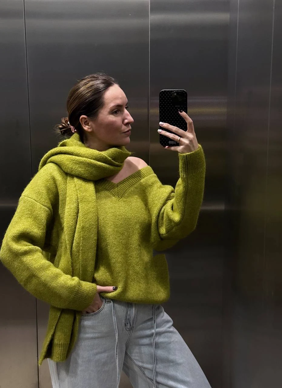 Women's 2025 Soft Knitted V/O Neck Winter Sweater Jumper