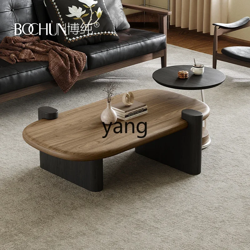 xyy moon round coffee table 2024 new light luxury high-end living room home solid wood coffee table