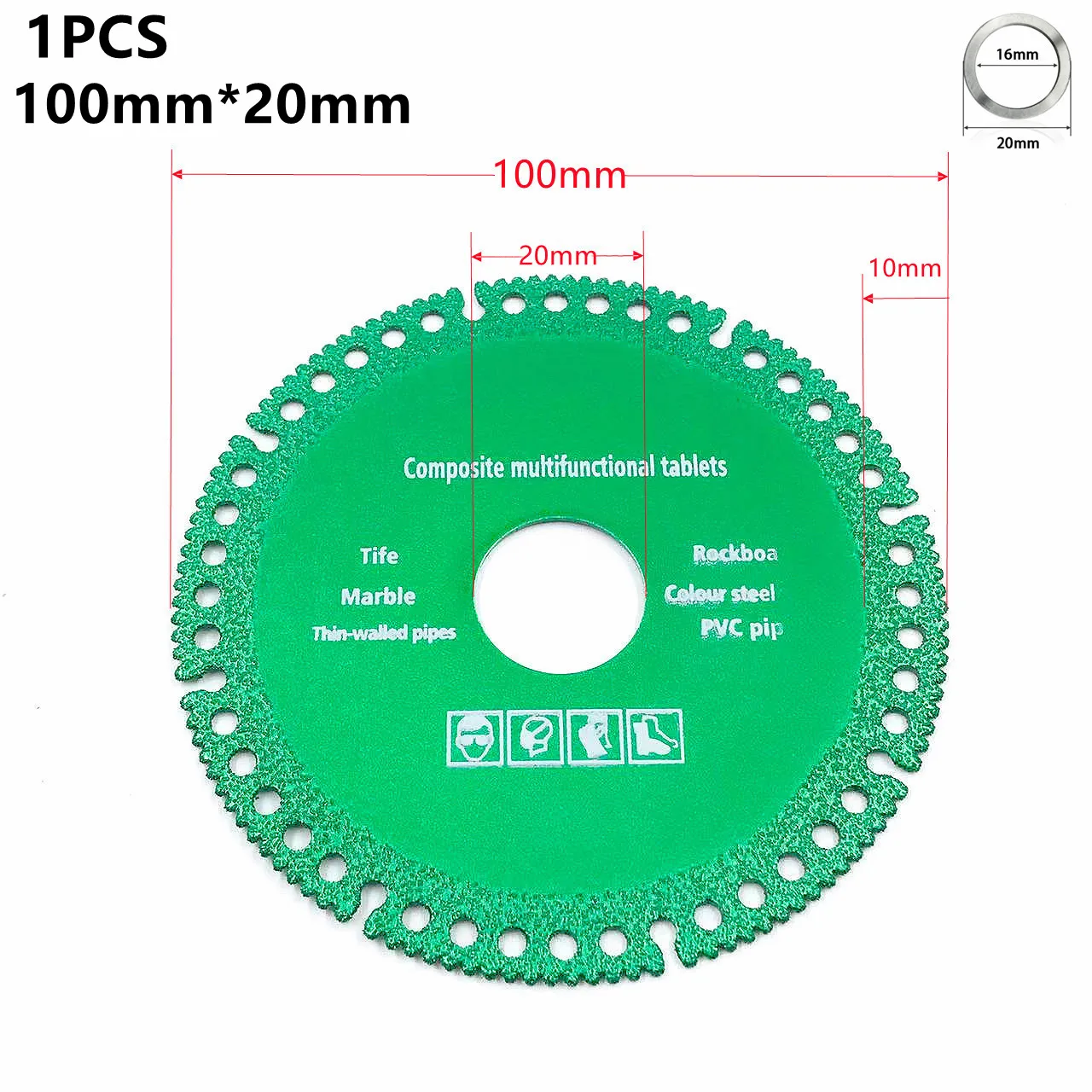 Solderen Multifunctioneel Snijstuk Bladschijf Tegel Rots Plaat Metaal Marmer Machine Haakse Slijper Droge Slice Emery Zaagblad