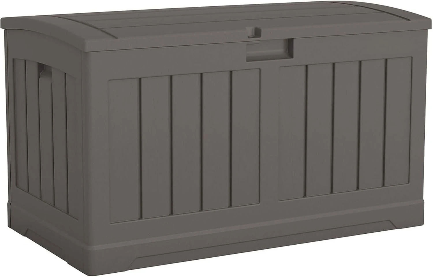 50 Gallon Small Deck Storage Box With Lockable Lid For Patio Cushion Pool Supplies Gardening Tools Backyard Front Porch Organization, Gray