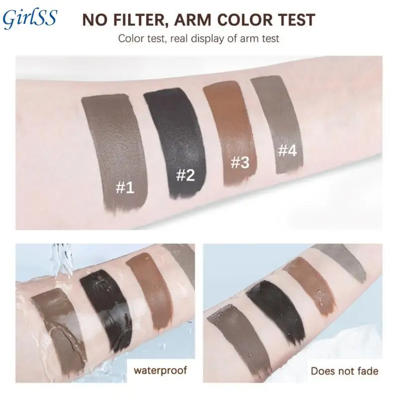 Szybkoschnący żel do brwi Wodoodporny żel do brwi z podwójną główką, łatwy do kolorowania dla kobiet i dziewcząt T4MB