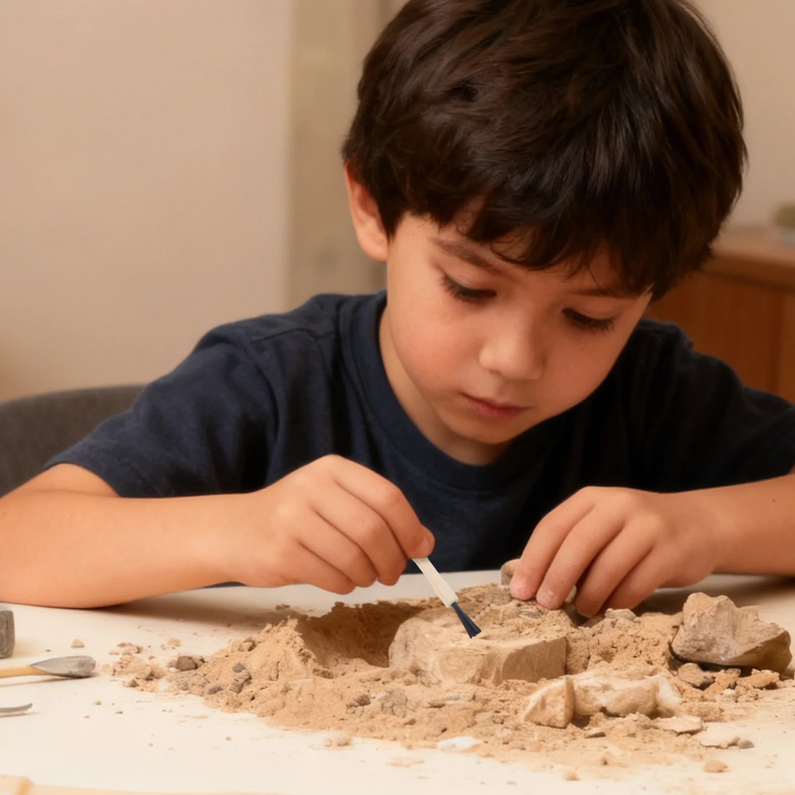 50個入り 子供用発掘キット ミニ恐竜発掘ブラシ チゼル 考古学ツール 男の子 女の子 恐竜の卵 科学探検用