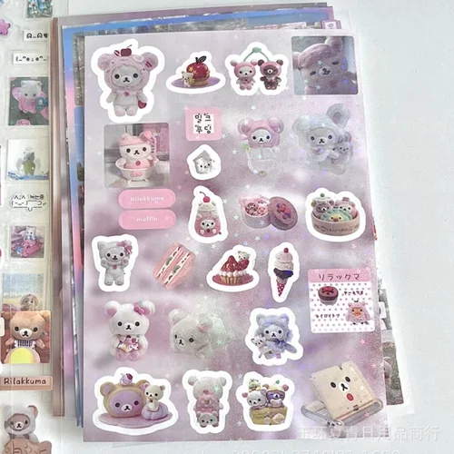 Imagen 2 del producto 8 Uds Kawaii japonés Retro temprano Anime estrella Flash película pegatina chica álbum de recortes diario Linda película cortada de dibujos animados calcomanía decoración DIY