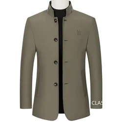 Homens blazers ternos jaquetas masculino fino ajuste blazers jaquetas blazers casacos gola alta negócios ternos casuais casacos tamanho 4xl