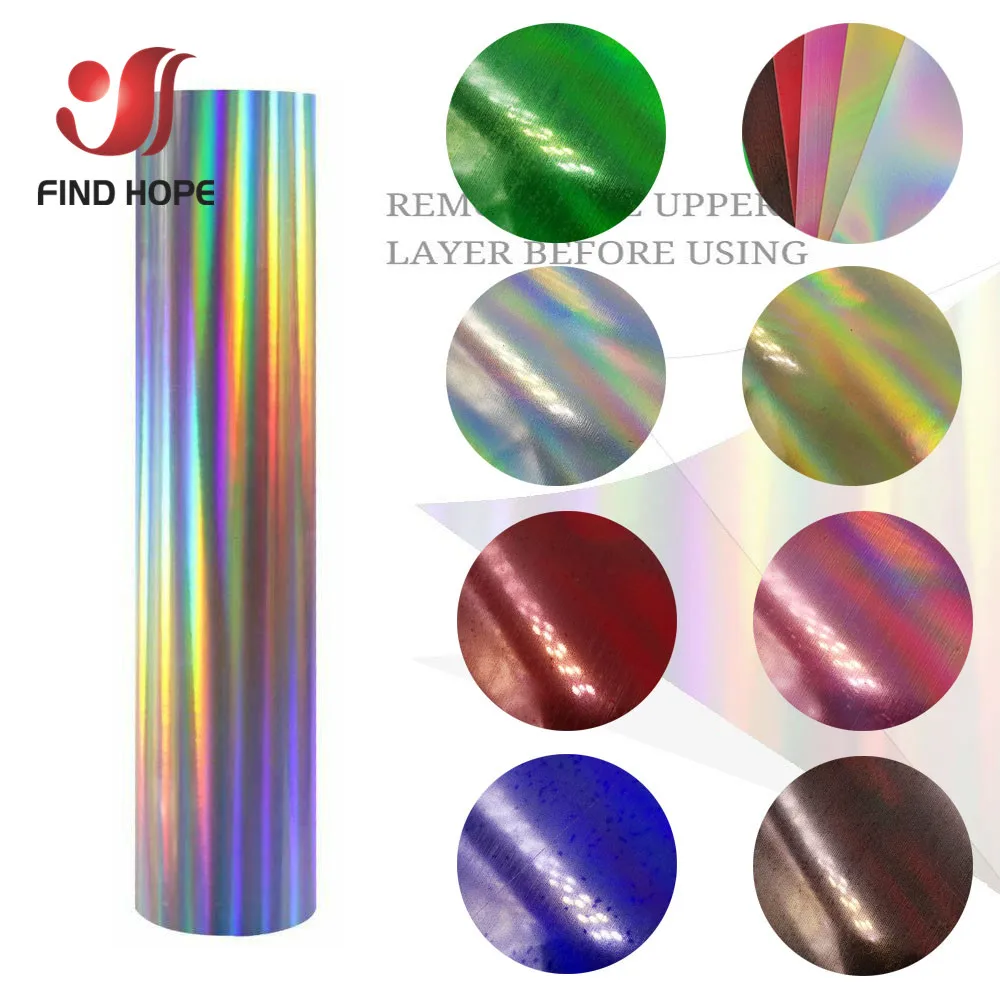 Holographic Iridescent Heat Transfer Vinyl Iron on Tshirt Craft Vinyl HTV Printing cut Film for DIY Clothing Fabrics Decor