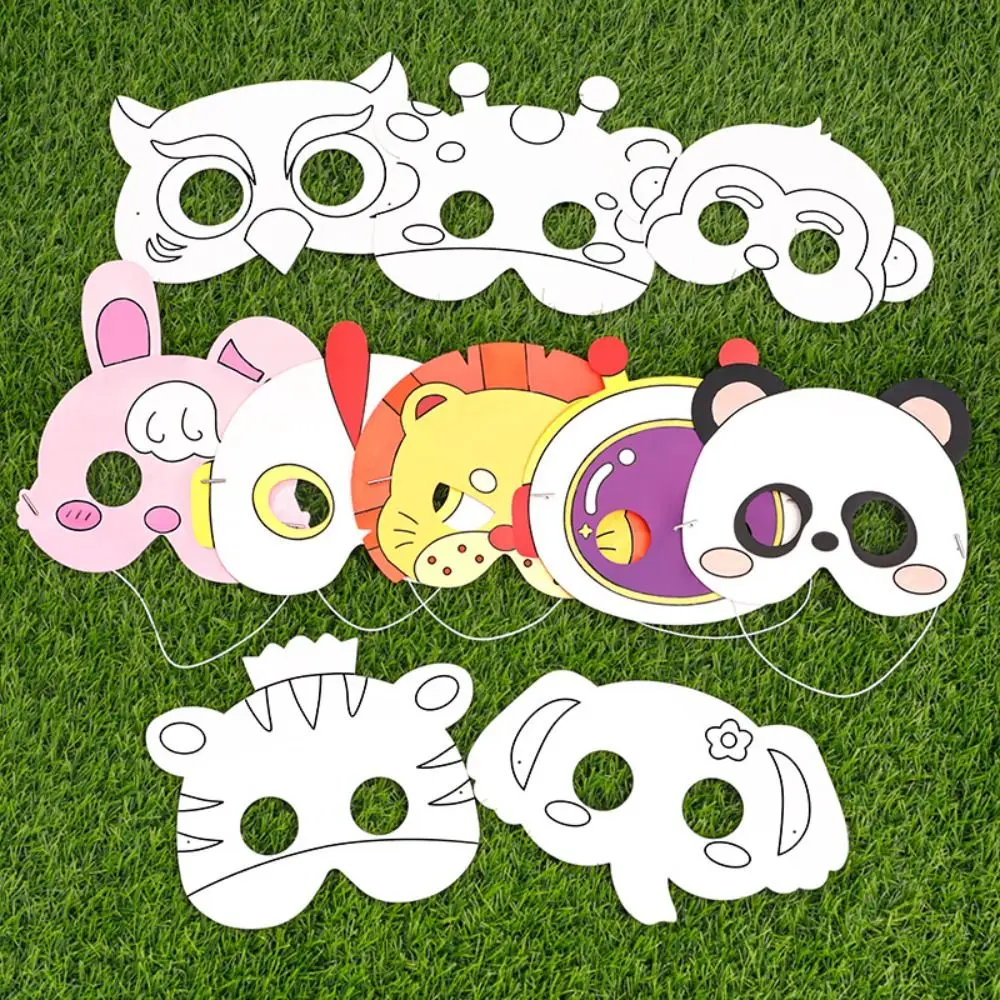 Puzzel Uil DIY Kleurvulmasker Speelgoed Olifant Art Graffiti Dierenmasker Geschilderd Educatief Blanco Masker Speelgoed Kinderen