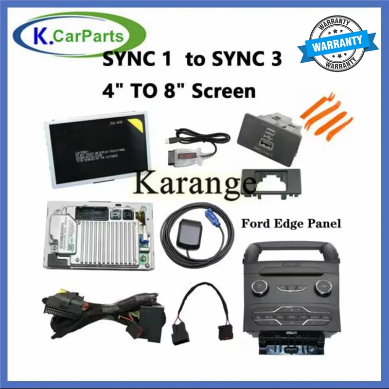 

SYNC 1 to SYNC 3 4" to 8" Upgrade Kit 3.4V Carplay APIM Module for Ford Edge HC3T-14F014-BD J2GT-14G370-FCD