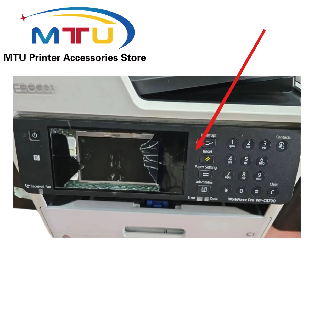 

1PC Original Control Panel for Epson Workforce Pro WF-C5790 Entire Complete Panel 3-month Warranty