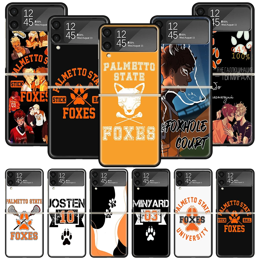 Andreil All For The Game Palmetto State Foxes Phone Case For Samsung Galaxy Z Flip 6 5 4 3 5G Black Cover ZFlip6 ZFlip4 ZFlip5 Z