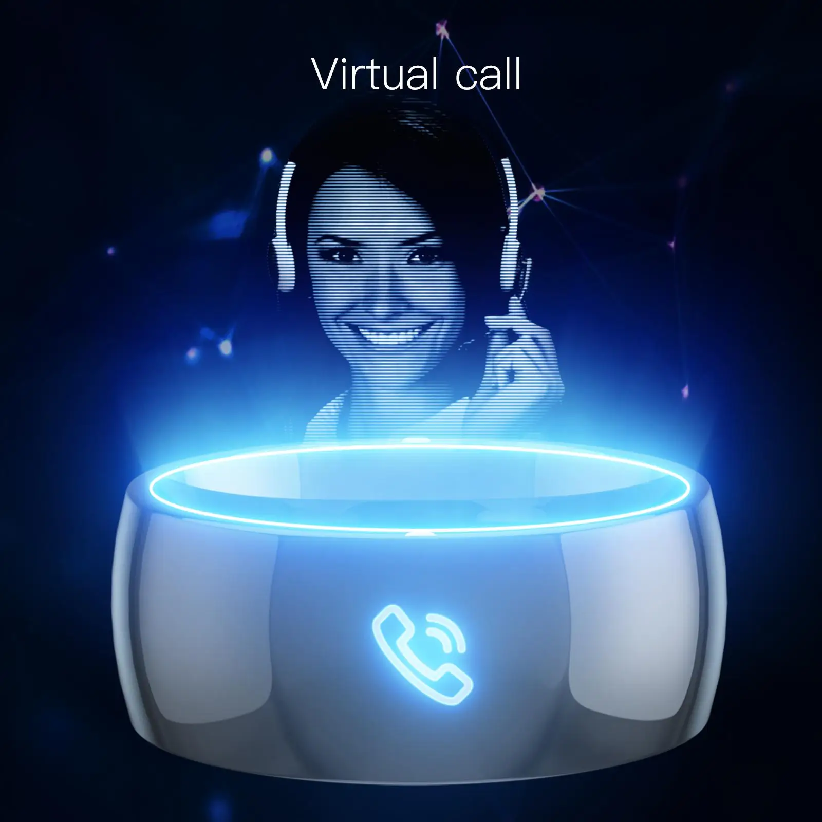 R4 Ceramics Calling Ring Access Control Smart Ring With NFC Contactless Payment for Women