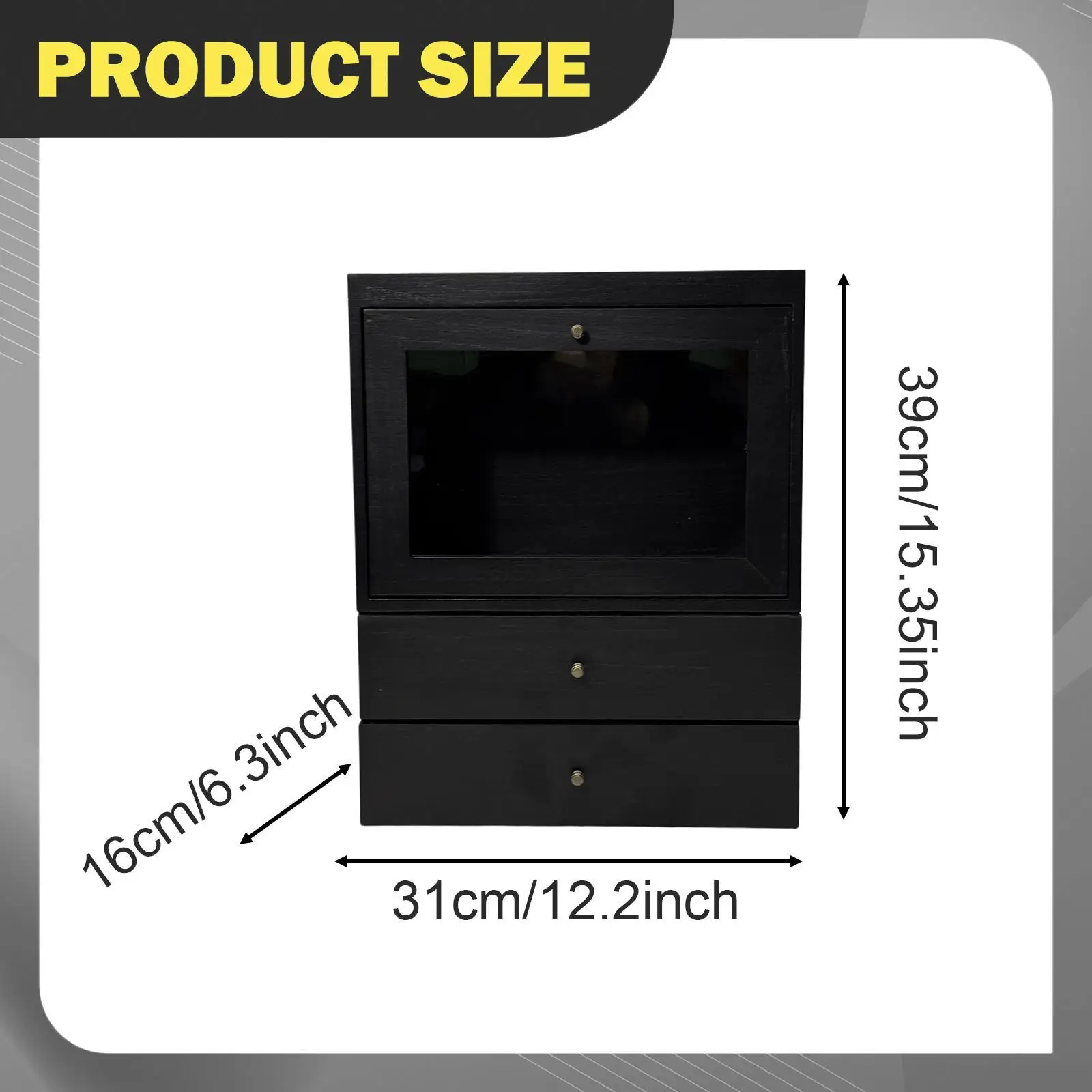Wooden Perfume Organizer Desktop Makeup Stand Sturdy Structure for Countertop with Drawers Jewelry Shelf Wood Perfume Holder
