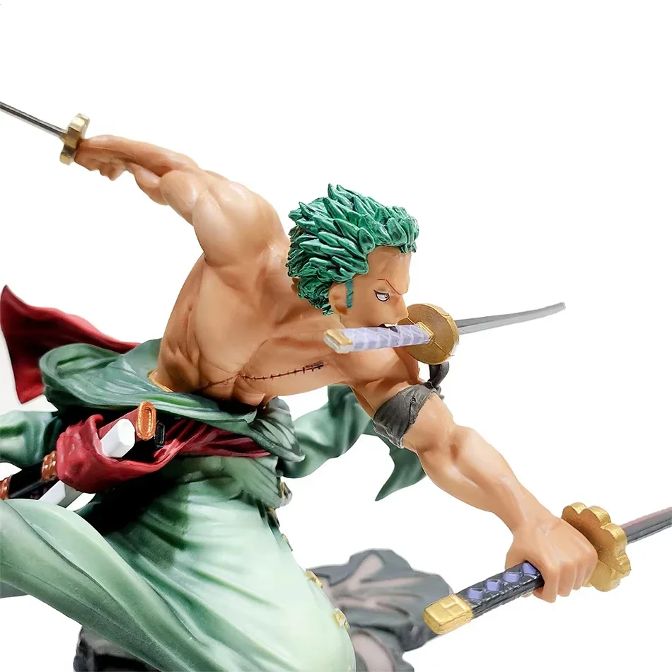 Figur Anime One Piece 10cm GK Roronoa Zoro Tiga Pedang Sa-maximum Patung Anime Manga Figur Aksi Koleksi Model Mainan Anak