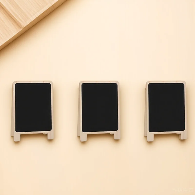 

3pcs Cedarwood Standing Memo Boards Wooden Writing Boards Double Sided Message Display Chalkboard For Desktop Decoration