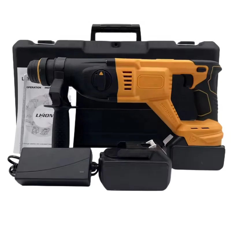 

2025High-Power Rechargeable Hammer Electric Hammer with Lithium Battery Industrial Grade Three Uses for Concrete Drilling