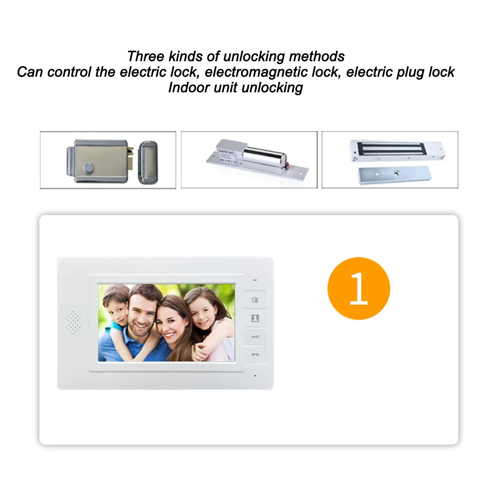 Video Doorbell Intercom System 7 Inch Color Screen Wired Video Door Entry System Dual Way Intercom for Villas Homes Offices