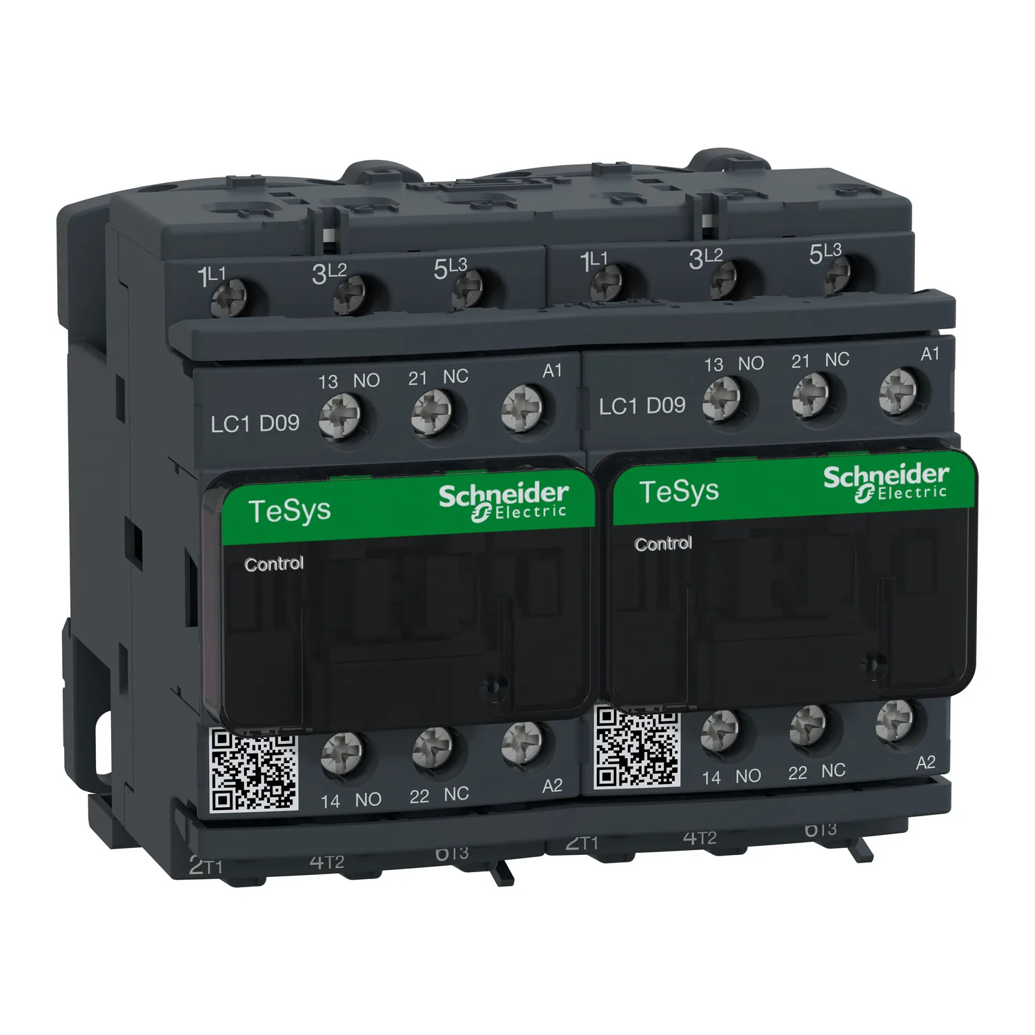 

LC2D09F7 LC2D09F7C = 2 * LC1D09F7C + LAD9V2 contactor