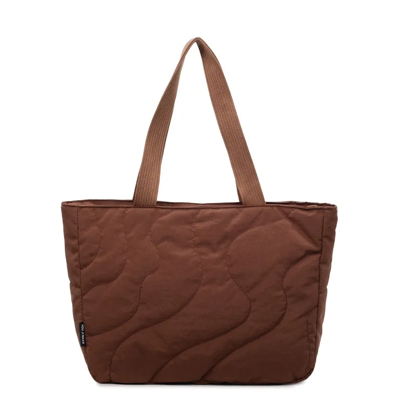 Women's Puffer Shoulder Bag Convertible Crossbody Top Handle Detachable Strap Soft Minimalist Casual Daily Shopping