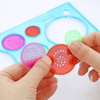 Children Interest Drawing Tool Creative Painting Multifunction Puzzle Body Tracer Geometry Ruler Student Study Painting Ruler