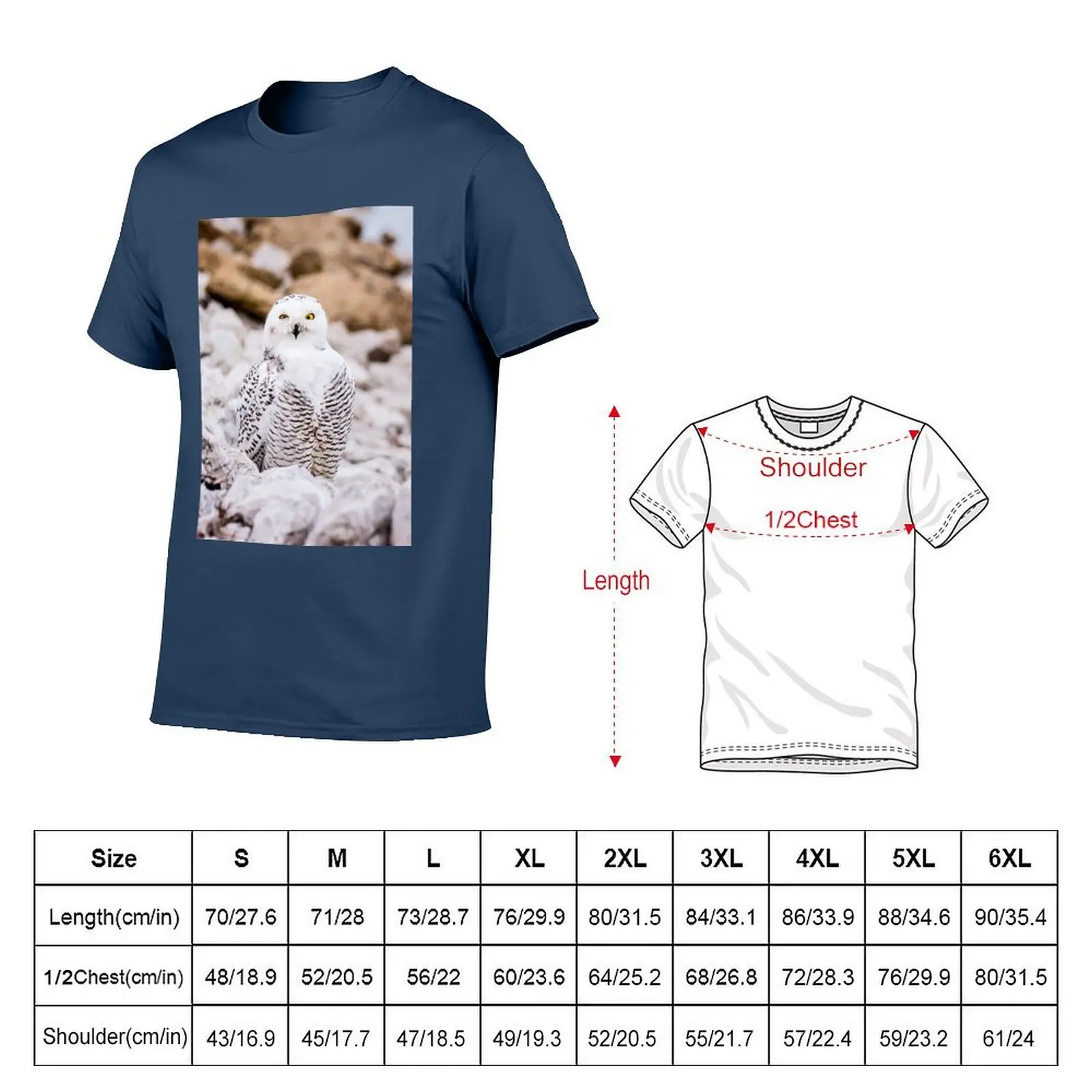 Snowy Owl T-Shirt t shirts for man pack cotton man t shirts for men casual T-Shirt