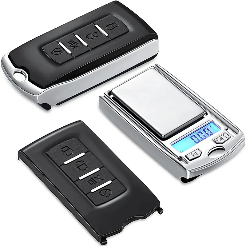 1Pcs 200g/100g 0.01g Precision Portable Car Key Shape Mini Digital Pocket Electronic Gram Scale with LCD Display