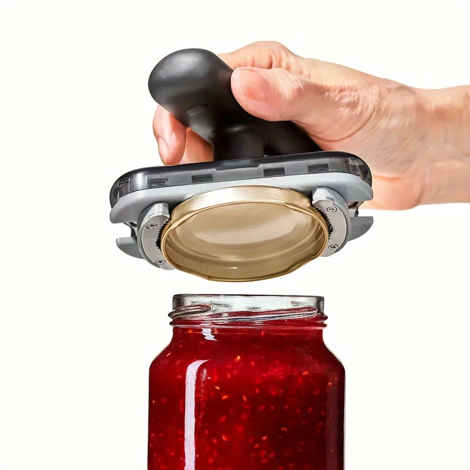 

Stainless Steel Jar Opener with Rotary Grip - Easy Lid Removal Accessories Wine bottle opener Shotgun tool Can openers Wine key