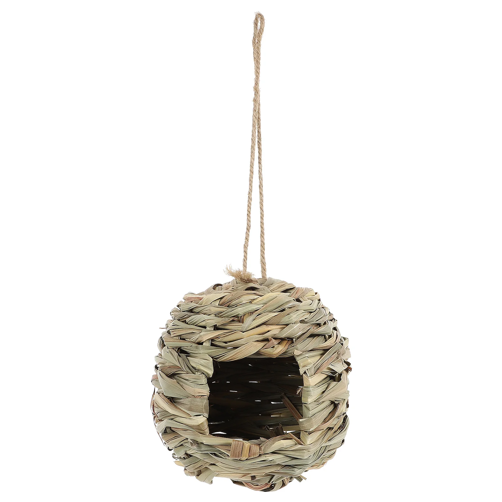 

Straw Woven Birdhouse Natural Hanging Nest for Garden Pet Cage Decoration Breeding Roosting Feeding Comfortable Safe