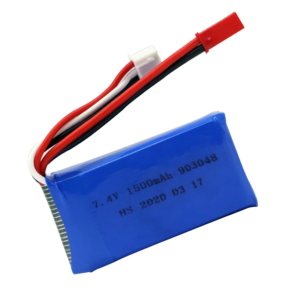 Batteria LiPo 7.4 V 1500mah 903048 JST/SM/spina per Wltoys V353 A949 A959 A969 A979 k929 7.4 V batteria per RC giocattoli auto parti