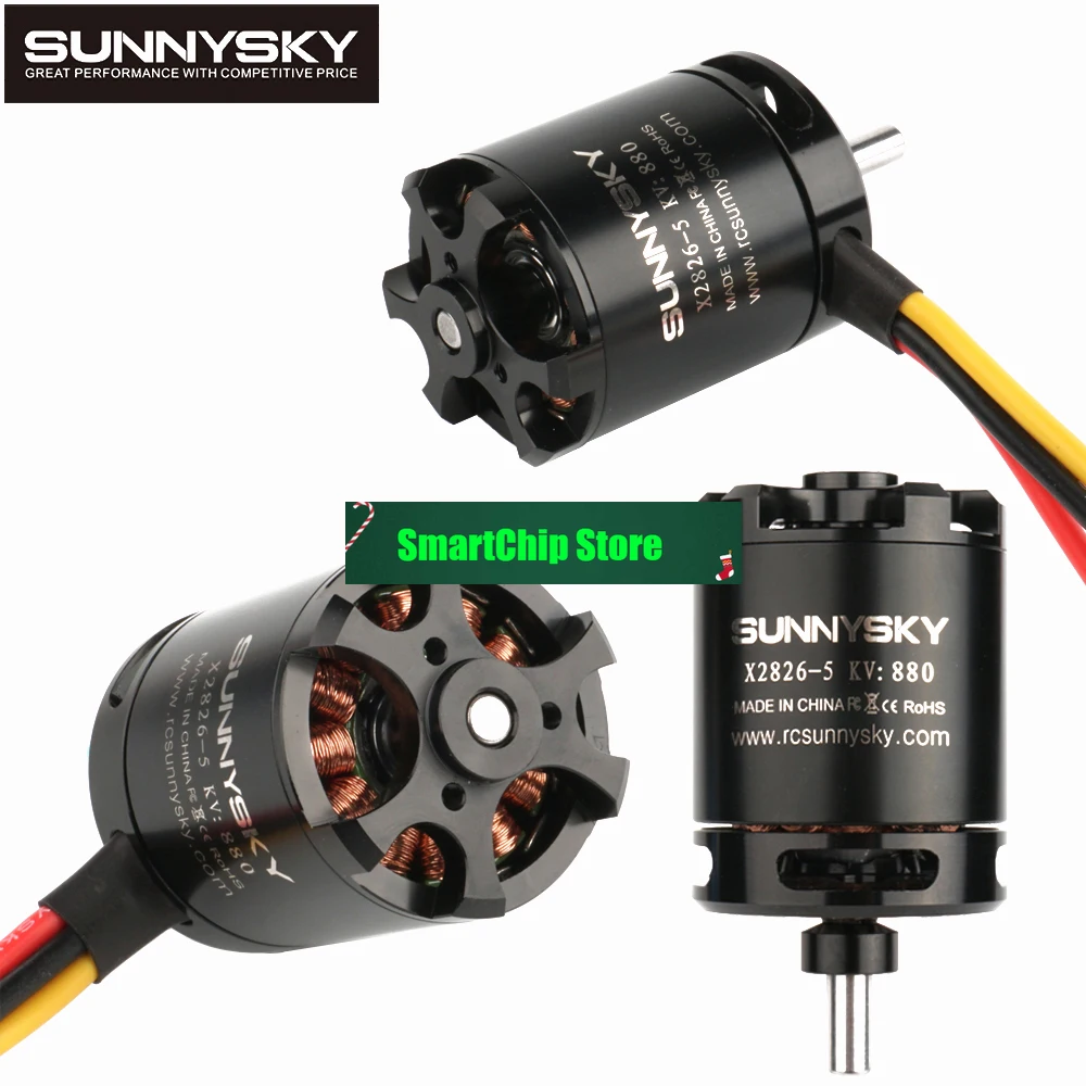 StoreSunnySky X2826 550KV/740KV/880KV/1080KV 3-6S Outrunner External Rotor Brushless Motor For RC Aerobatic 3D AirplaneDrone Pa