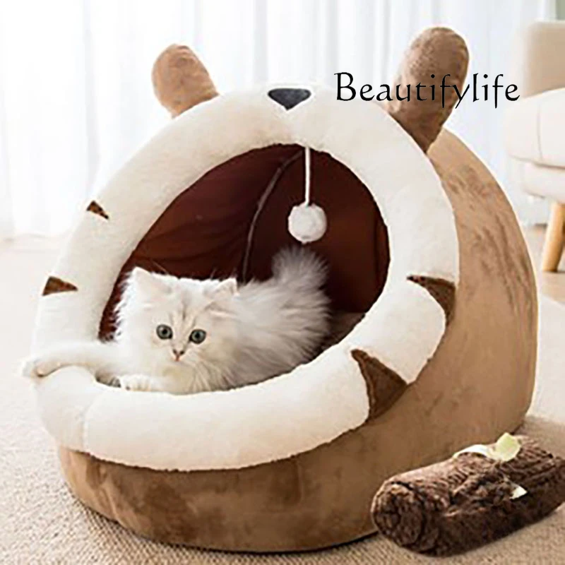 

Cozy Plush Fluffy Dog Bed Removable Hood Cover Blanket Indoor Pet Bed Sofa Kennel Large Dogs Panier Chien House Accessories
