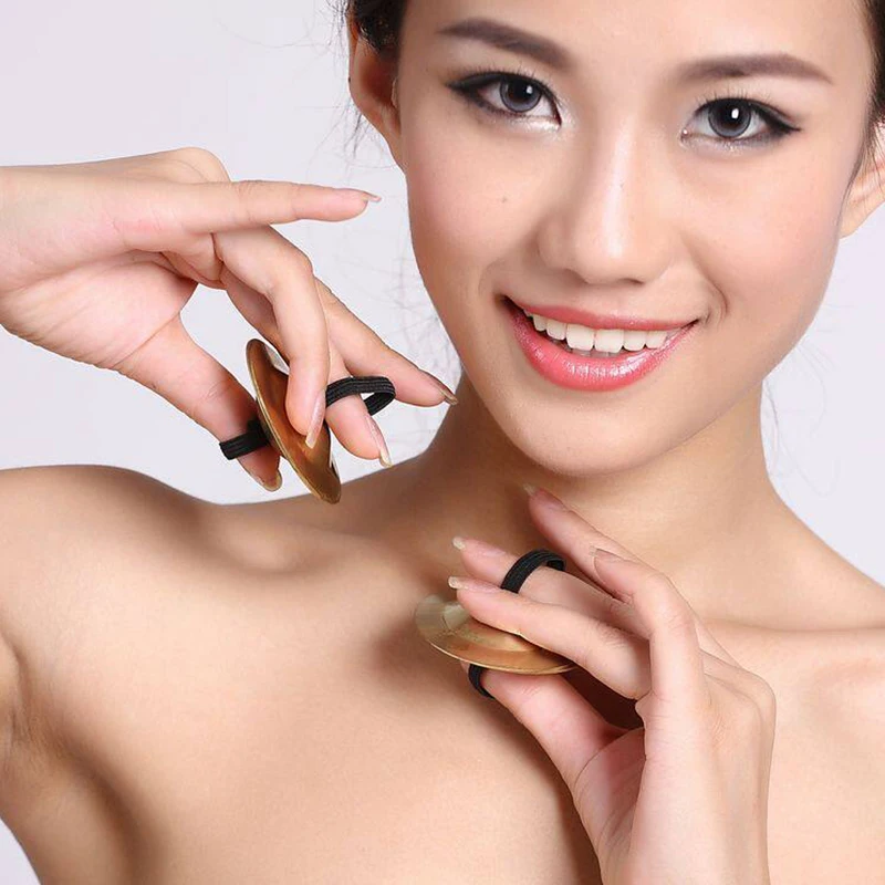 Picture 3: 2pcs/pair Finger Cymbals Belly Dance Finger Bowls For Orff Percussion Instruments