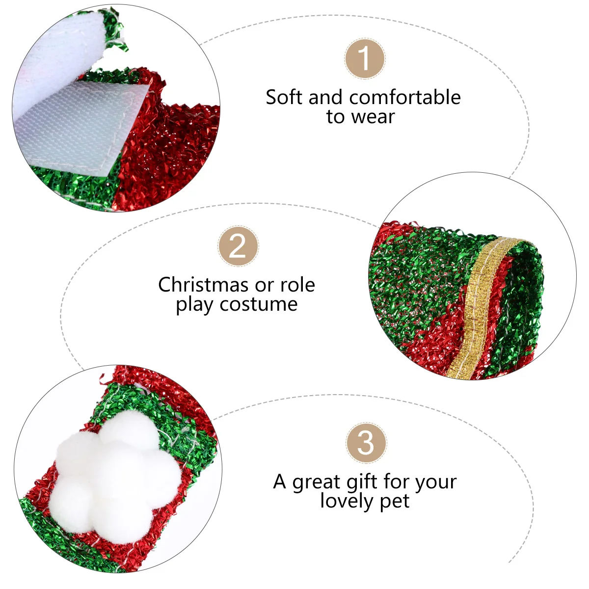 

Cloak Christmas Costume Easy to Put on Take Off Perfect Gift for Lovely Pets Christmas Pet Cape Cloak for Cats