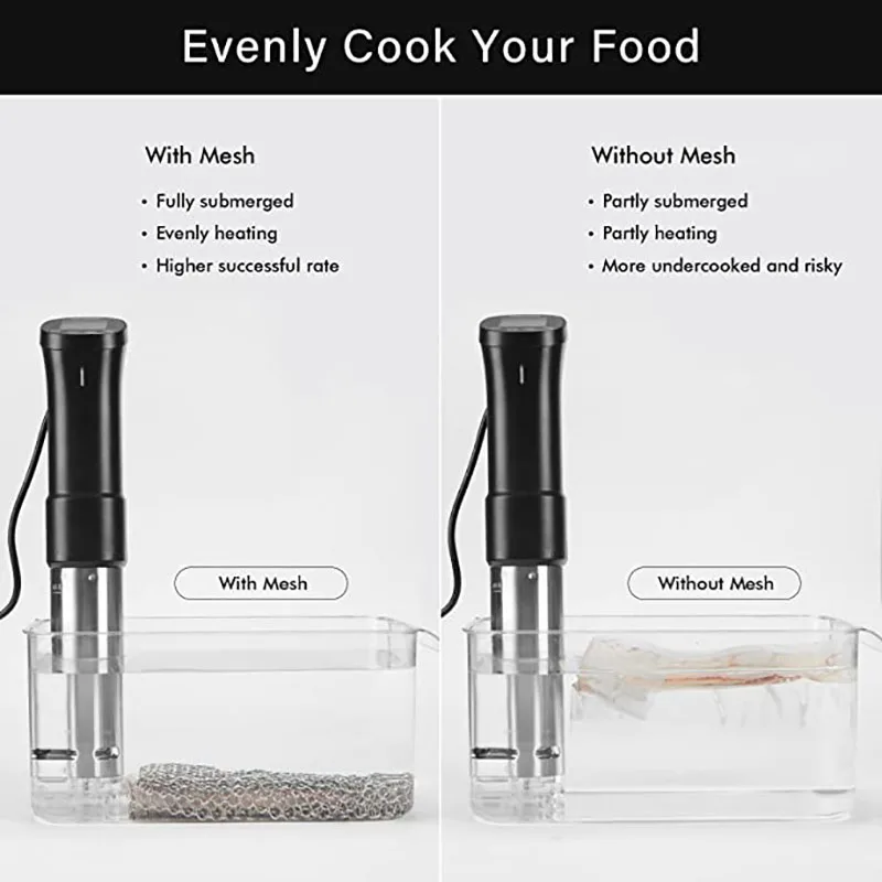 Food Grade Stainless Steel Mesh Sous Vide Sinker Weight Immersion Cooker Bag Weights Sous Vide Cooking Accessory