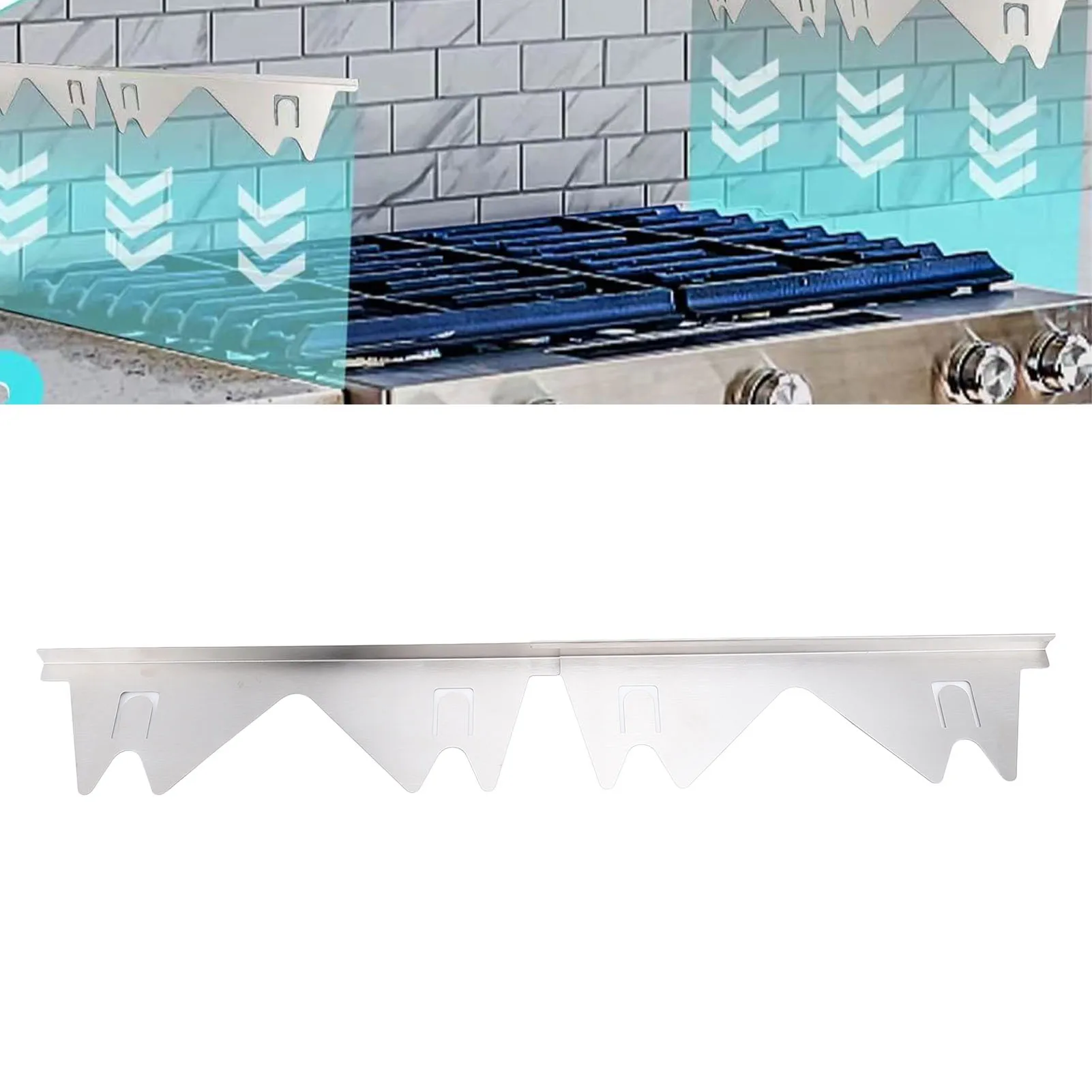 

Range Trim 2 Pairs Stainless Steel Stove Gap Fillers 13.78-27.56in Adjustable Easy Clean Kitchen Stove Counter Gap Covers Silver