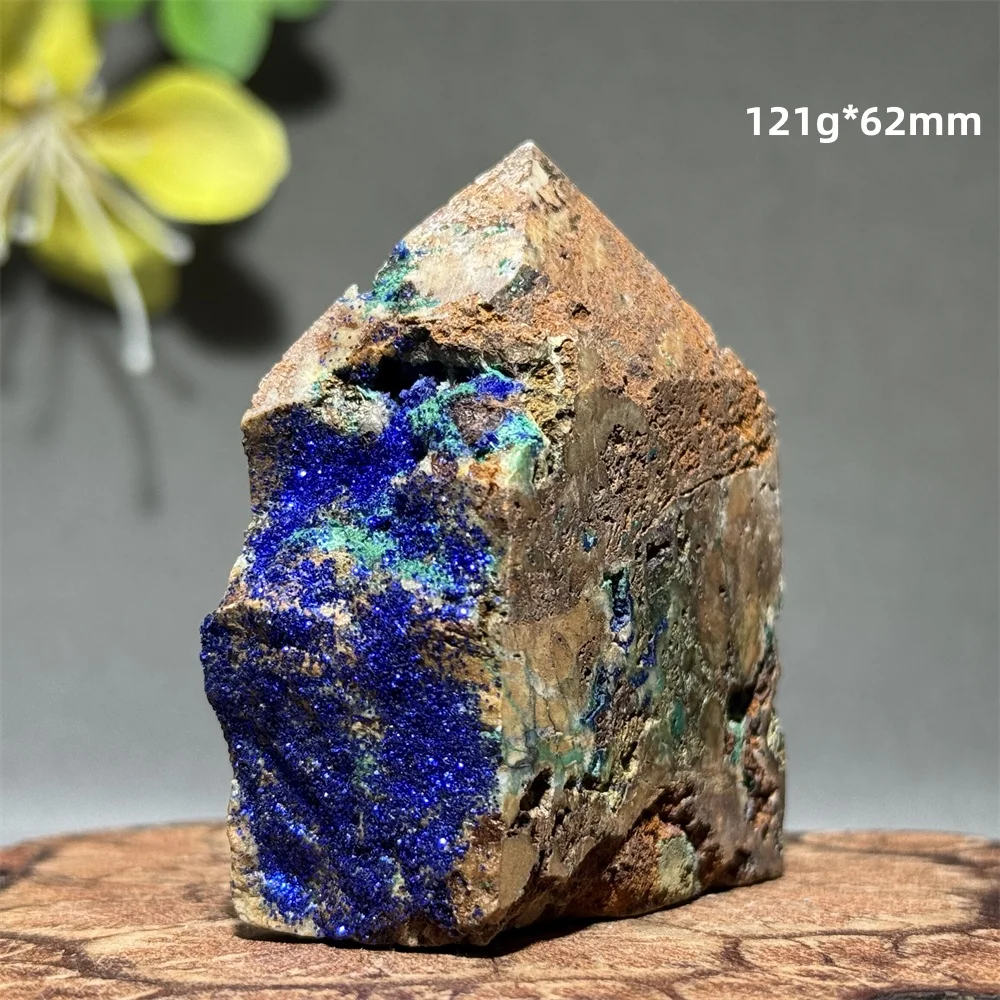Natural Mineral Sapphire Blue Phosphorus Ore Obelisk Home Decoration Reiki Healing Spiritual Meditation Energy Collection Gift