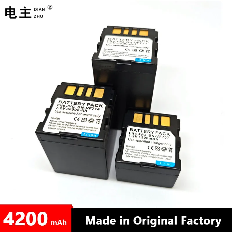 BN-VF707 VF714 VF733 U AC Battery For JVC D240 D650 DF420 DF590 MG505 MG77 MG70 MG67 MG60 MG57 MG50 MG47 MG40 MG37 MG33 MG30